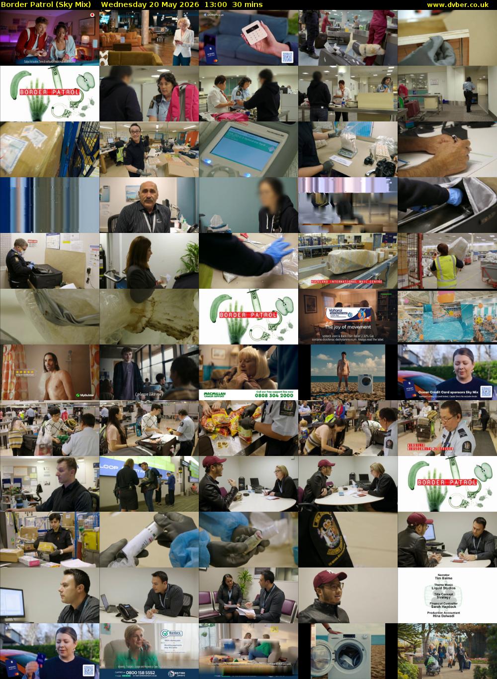 Border Patrol (Sky Mix) Wednesday 20 May 2026 13:00 - 13:30