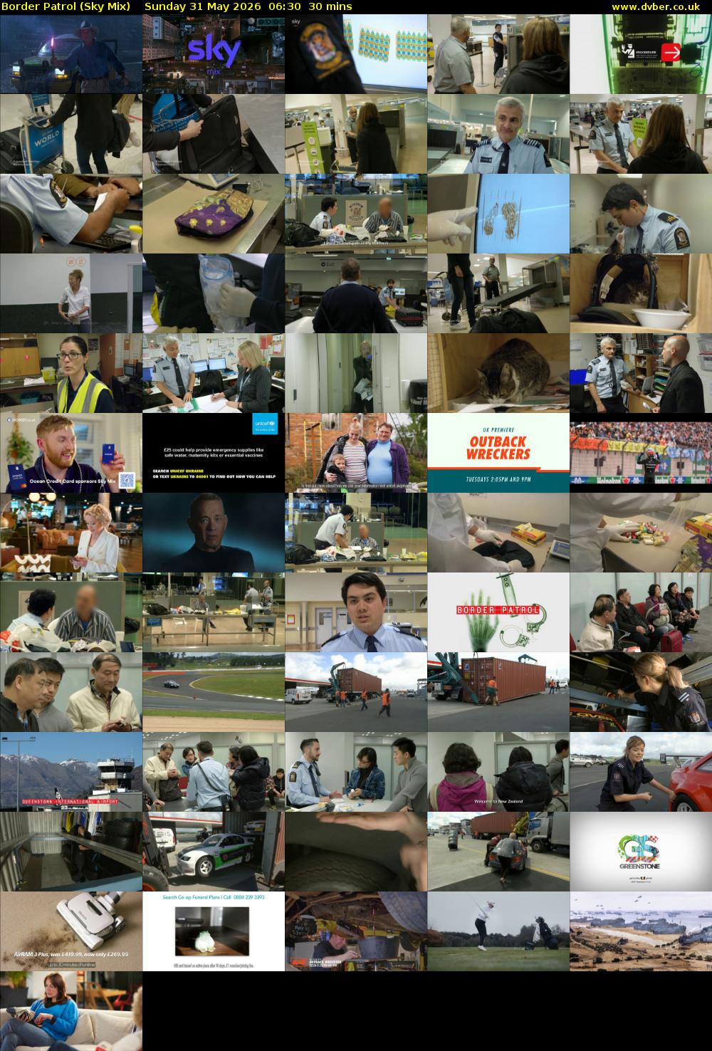 Border Patrol (Sky Mix) Sunday 31 May 2026 06:30 - 07:00