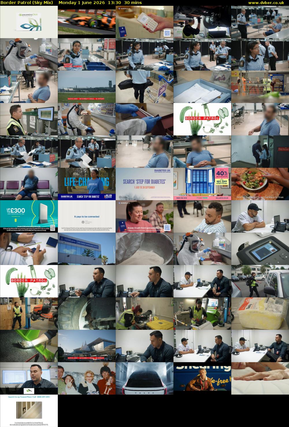 Border Patrol (Sky Mix) Monday 1 June 2026 13:30 - 14:00