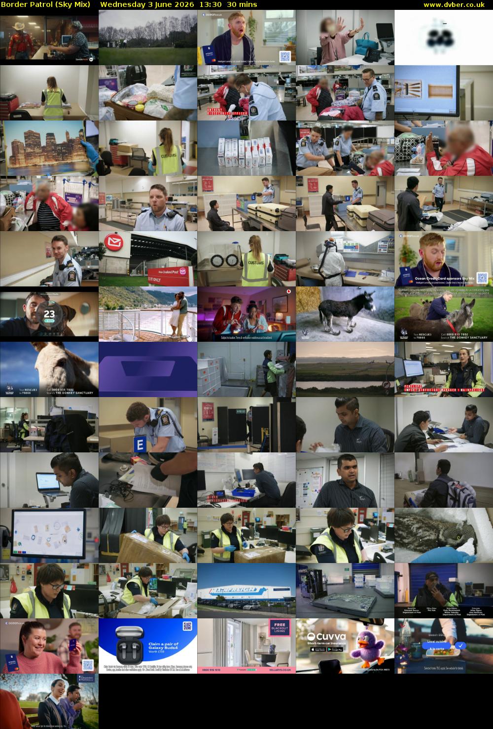 Border Patrol (Sky Mix) Wednesday 3 June 2026 13:30 - 14:00