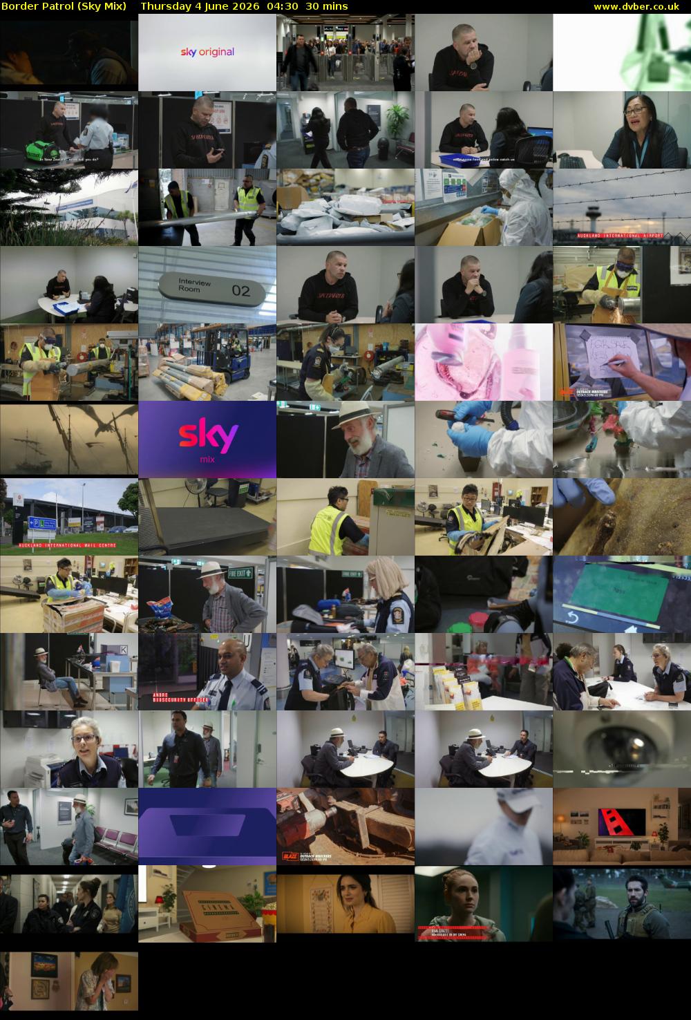 Border Patrol (Sky Mix) Thursday 4 June 2026 04:30 - 05:00