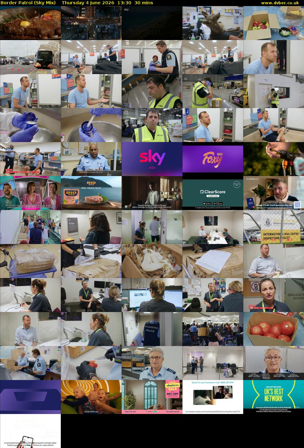 Border Patrol (Sky Mix) Thursday 4 June 2026 13:30 - 14:00