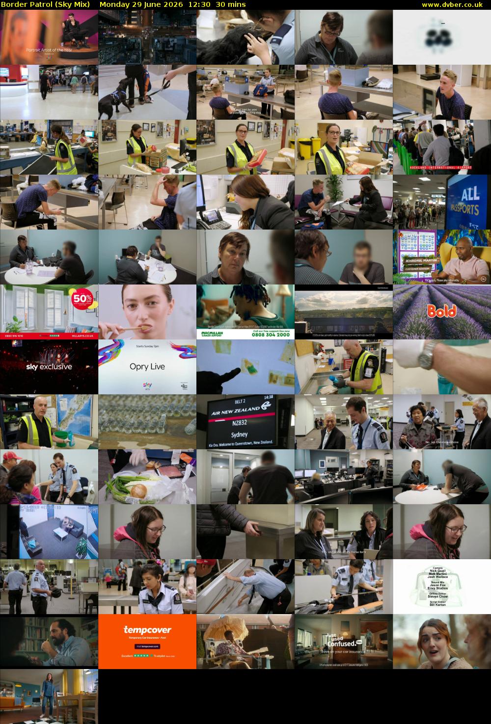 Border Patrol (Sky Mix) Monday 29 June 2026 12:30 - 13:00