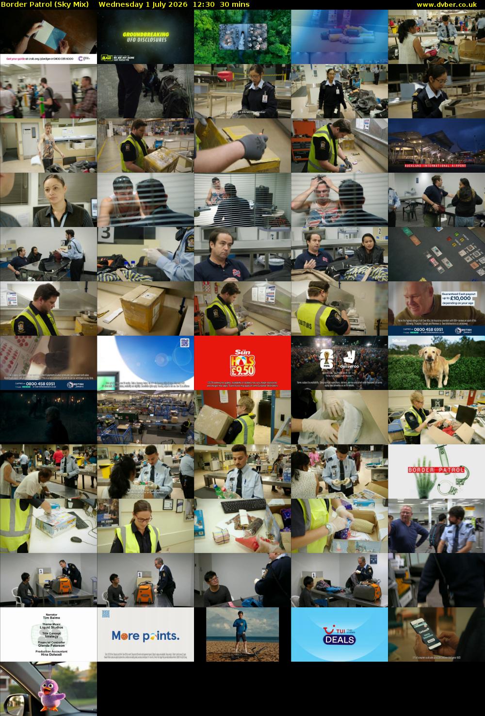 Border Patrol (Sky Mix) Wednesday 1 July 2026 12:30 - 13:00
