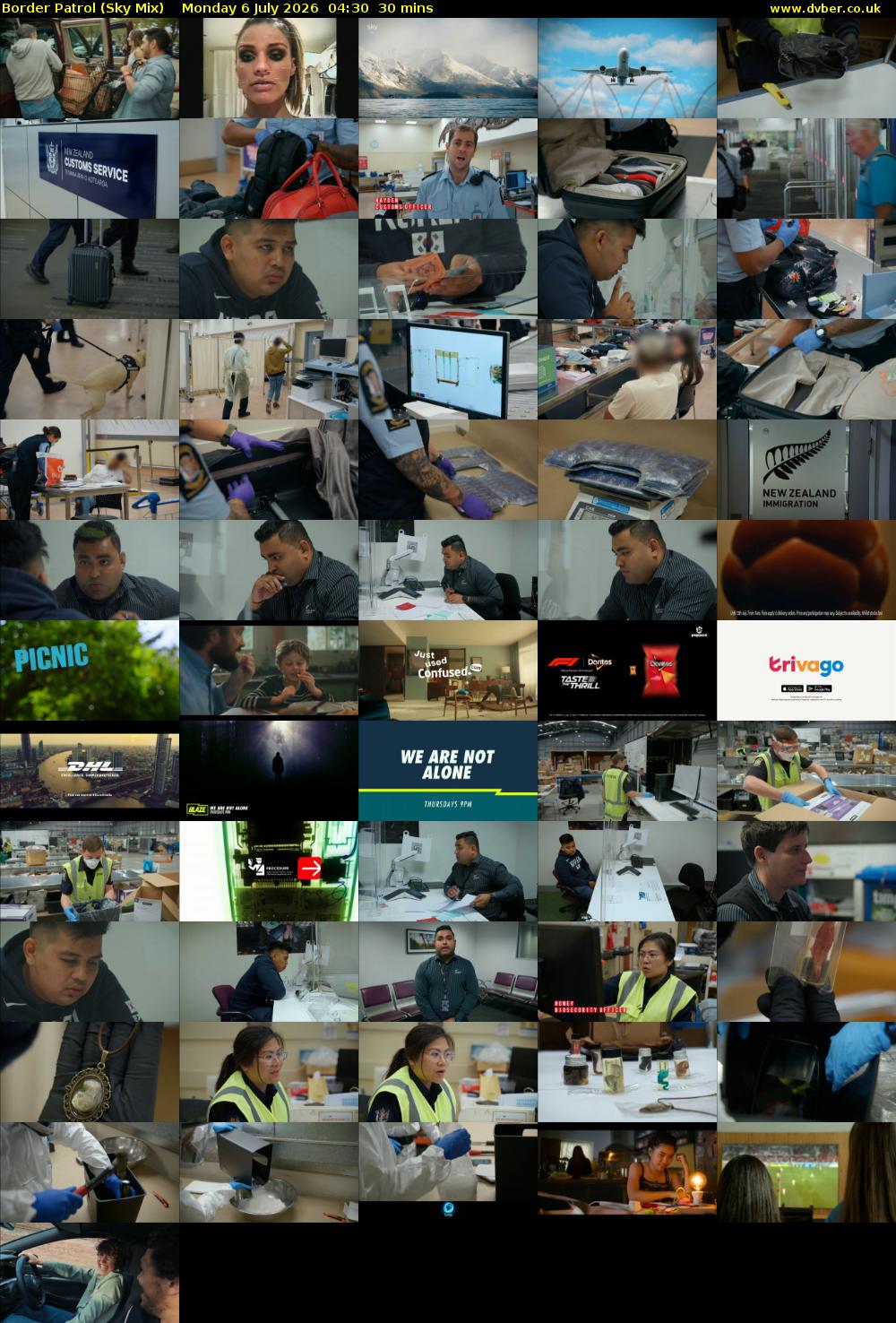 Border Patrol (Sky Mix) Monday 6 July 2026 04:30 - 05:00