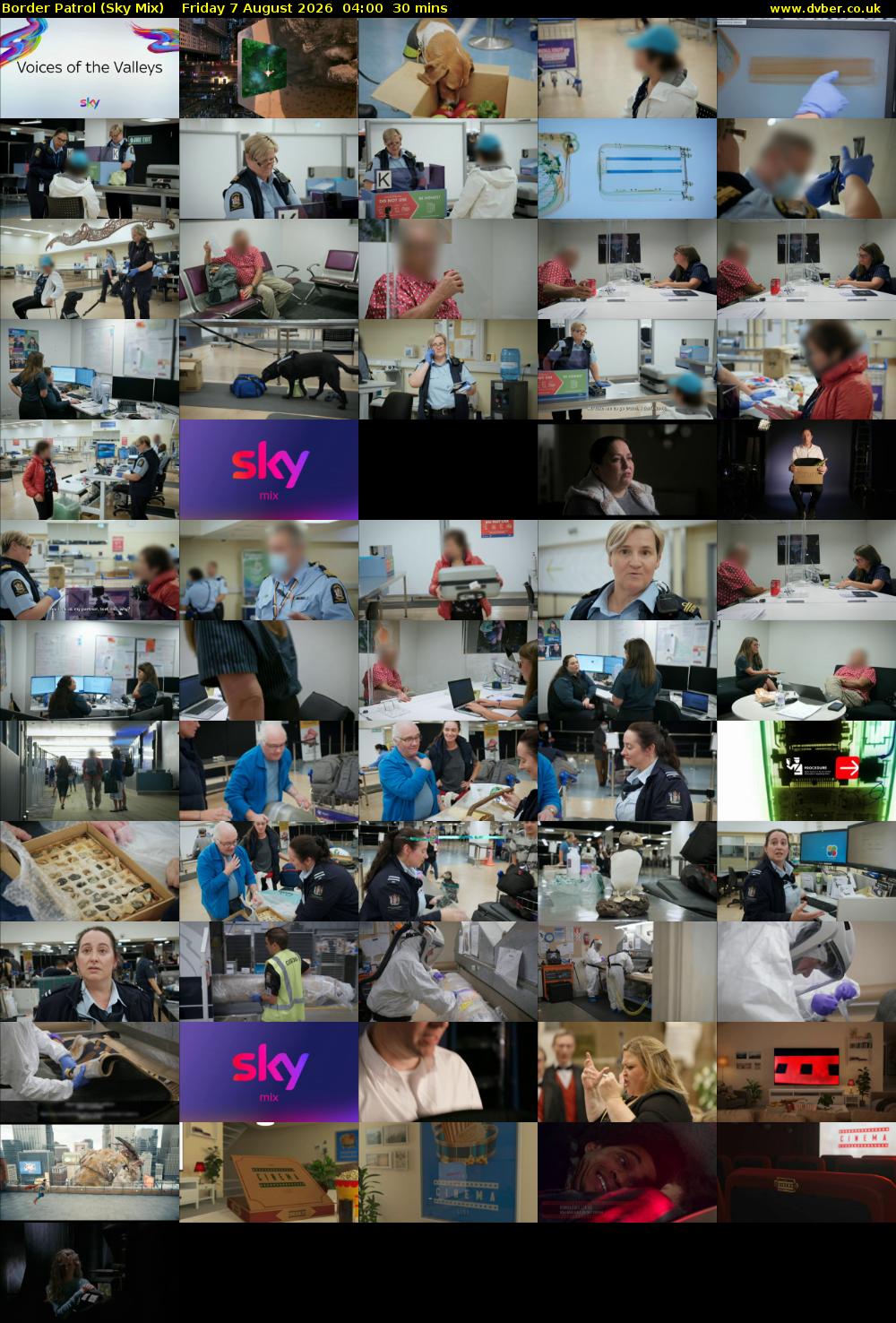 Border Patrol (Sky Mix) Friday 7 August 2026 04:00 - 04:30