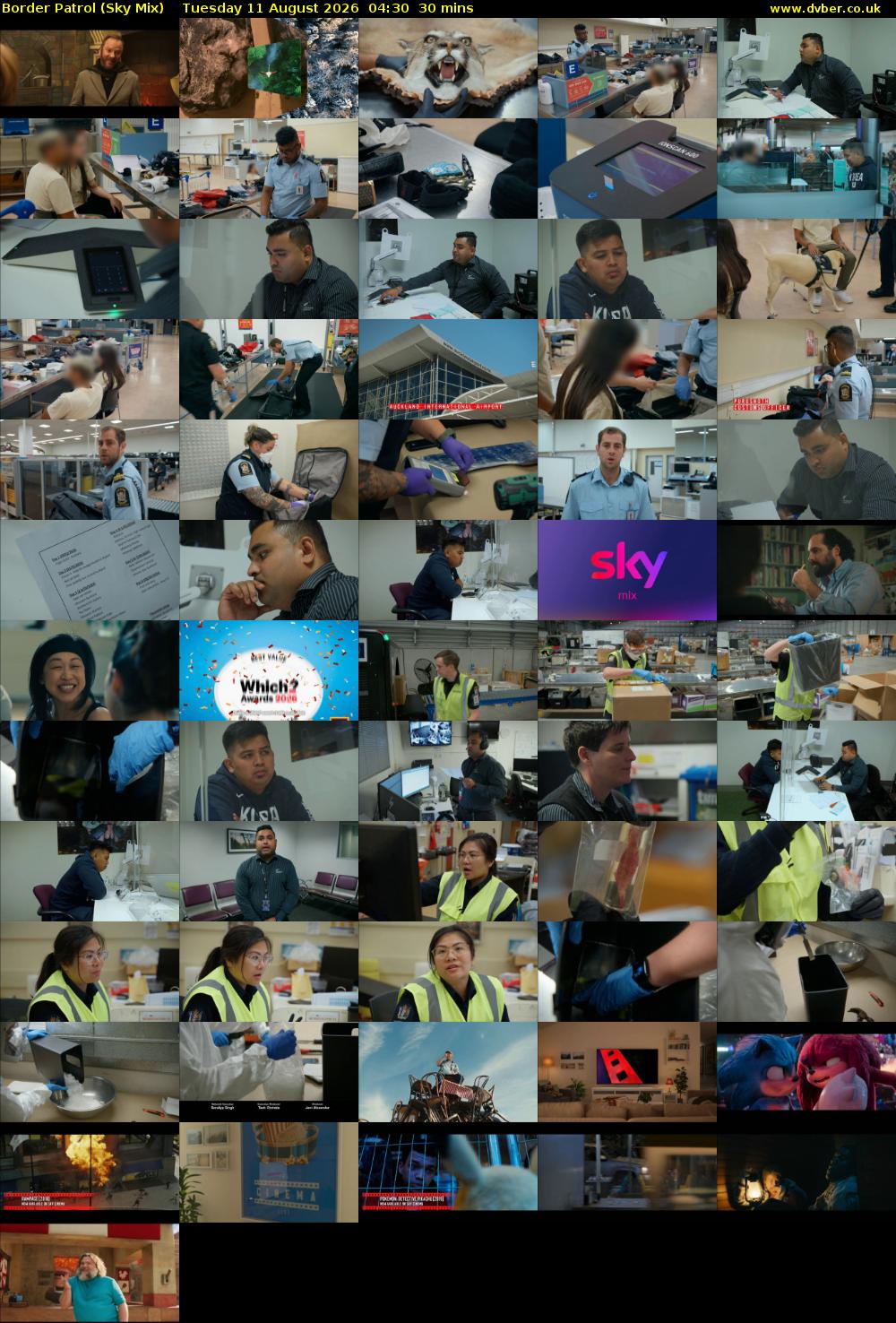 Border Patrol (Sky Mix) Tuesday 11 August 2026 04:30 - 05:00