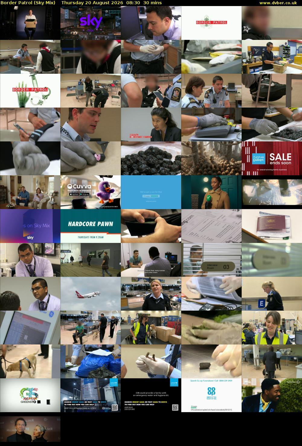 Border Patrol (Sky Mix) Thursday 20 August 2026 08:30 - 09:00