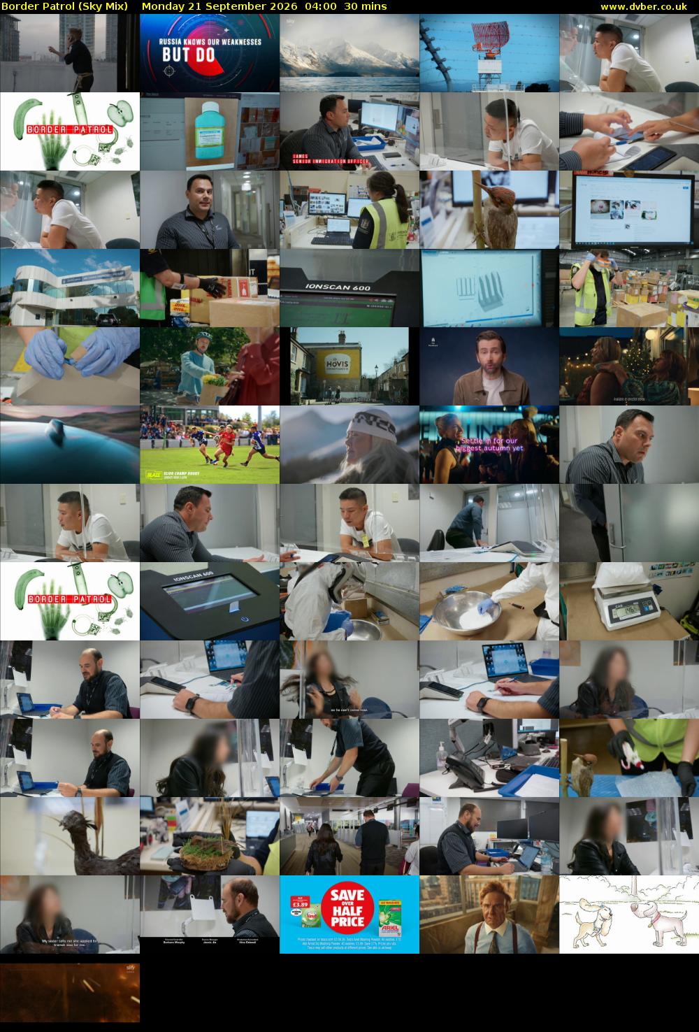 Border Patrol (Sky Mix) Monday 21 September 2026 04:00 - 04:30