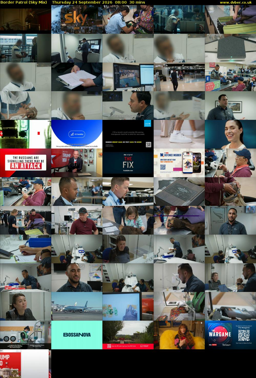 Border Patrol (Sky Mix) Thursday 24 September 2026 08:00 - 08:30