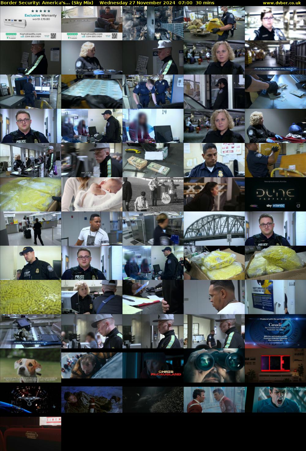 Border Security: America's... (Sky Mix) Wednesday 27 November 2024 07:00 - 07:30