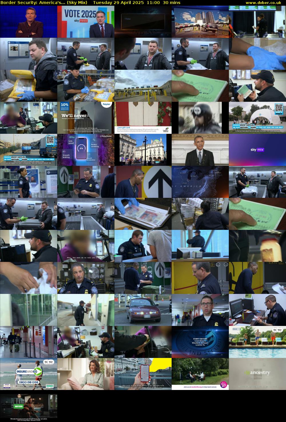 Border Security: America's... (Sky Mix) Tuesday 29 April 2025 11:00 - 11:30