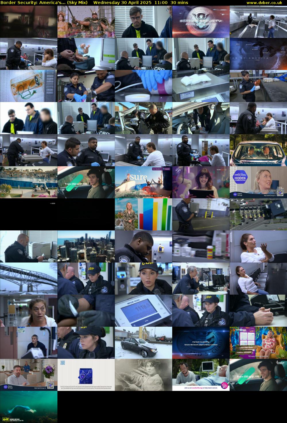 Border Security: America's... (Sky Mix) Wednesday 30 April 2025 11:00 - 11:30