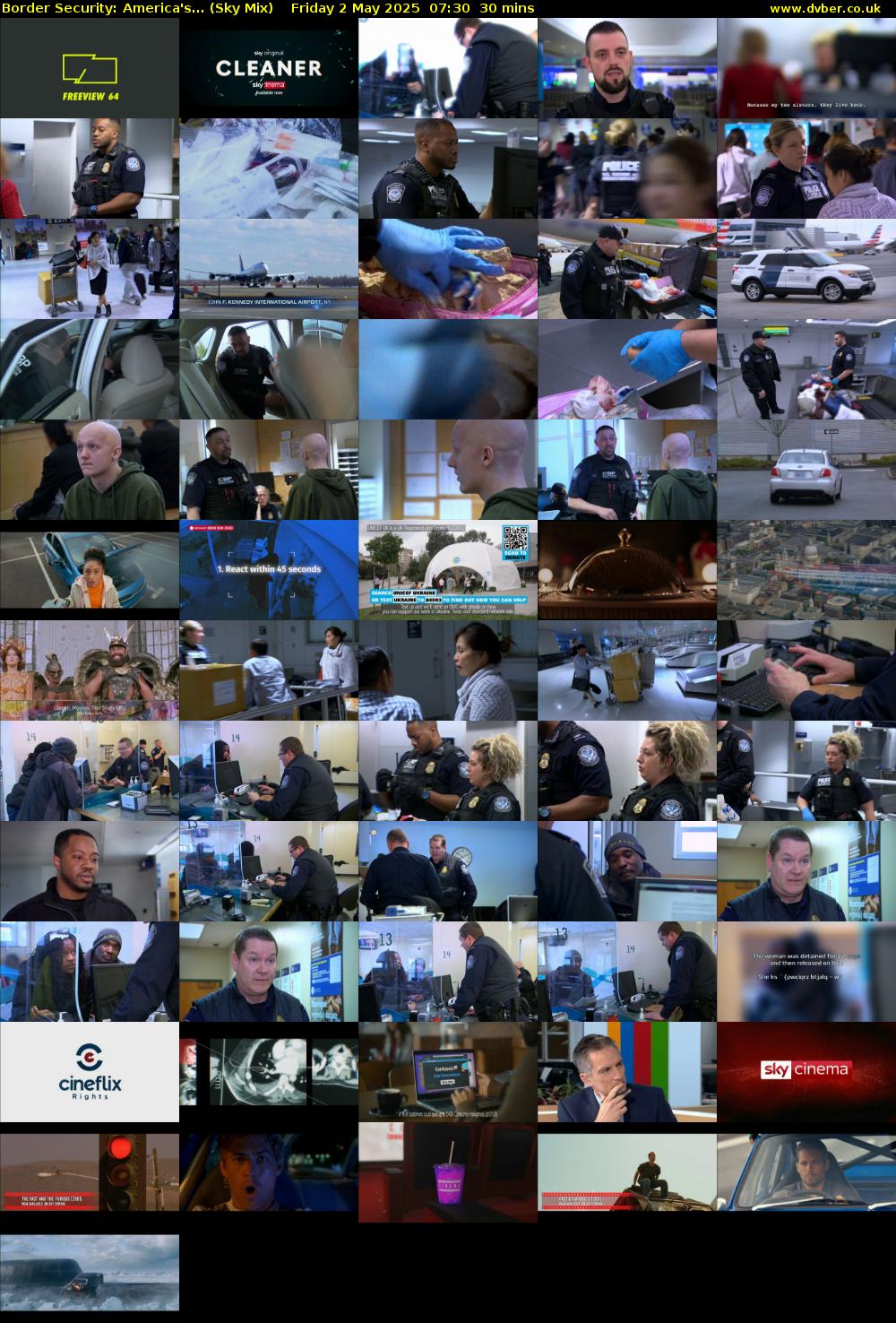 Border Security: America's... (Sky Mix) Friday 2 May 2025 07:30 - 08:00