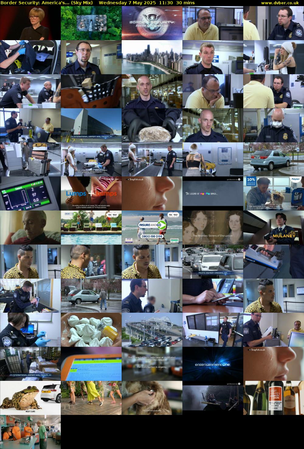 Border Security: America's... (Sky Mix) Wednesday 7 May 2025 11:30 - 12:00