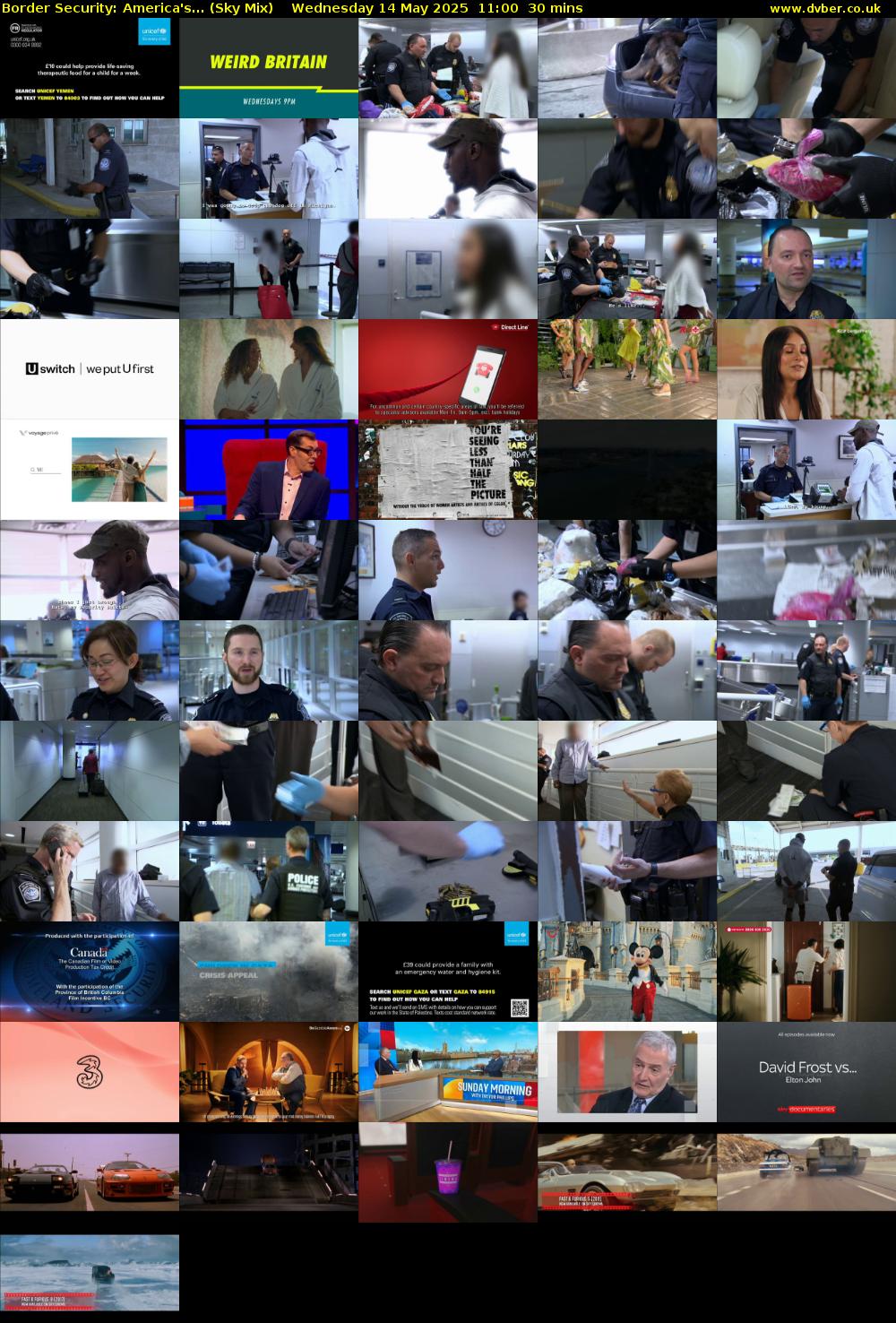 Border Security: America's... (Sky Mix) Wednesday 14 May 2025 11:00 - 11:30