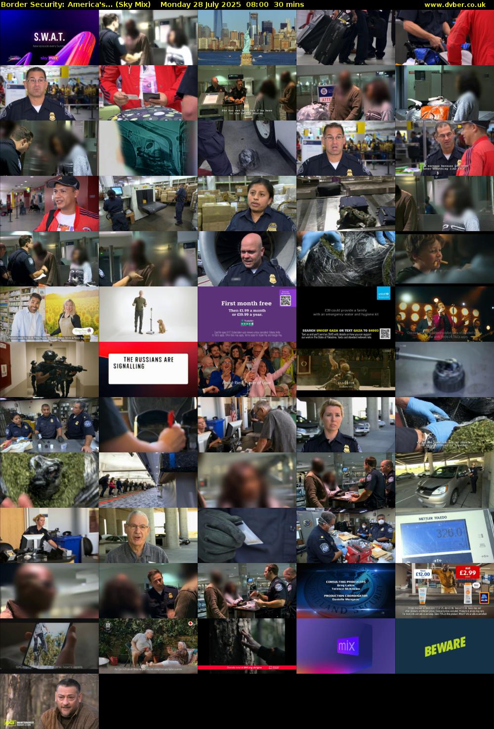 Border Security: America's... (Sky Mix) Monday 28 July 2025 08:00 - 08:30