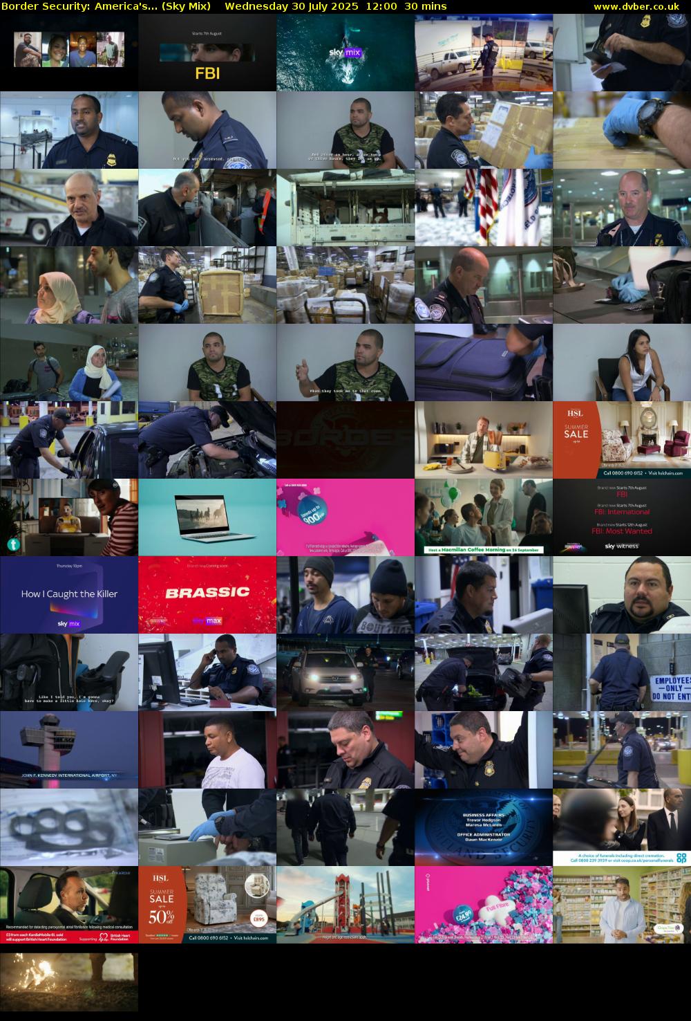 Border Security: America's... (Sky Mix) Wednesday 30 July 2025 12:00 - 12:30