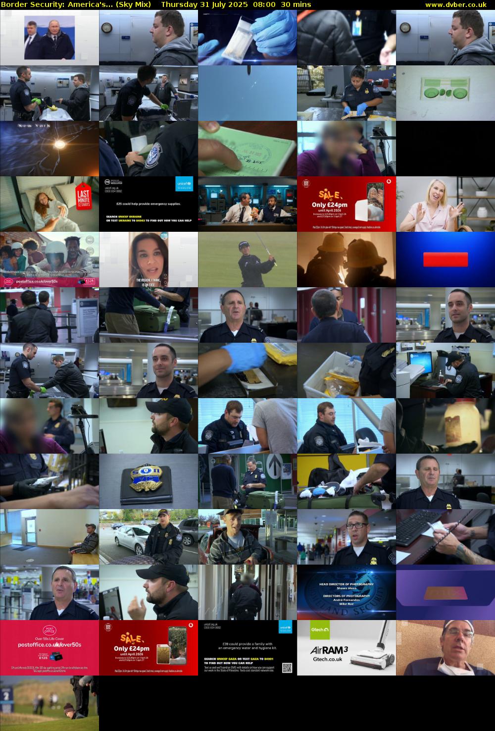 Border Security: America's... (Sky Mix) Thursday 31 July 2025 08:00 - 08:30