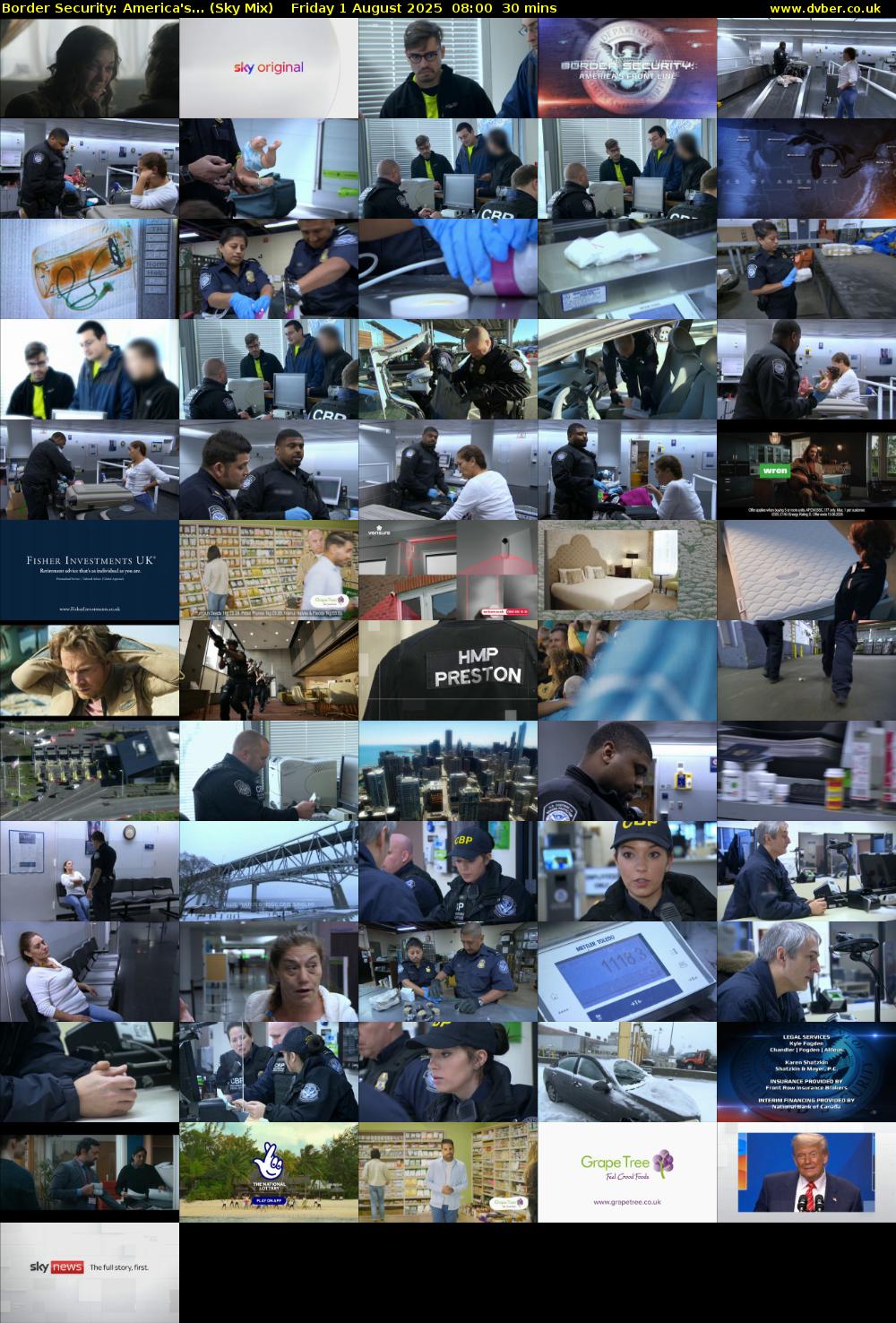 Border Security: America's... (Sky Mix) Friday 1 August 2025 08:00 - 08:30