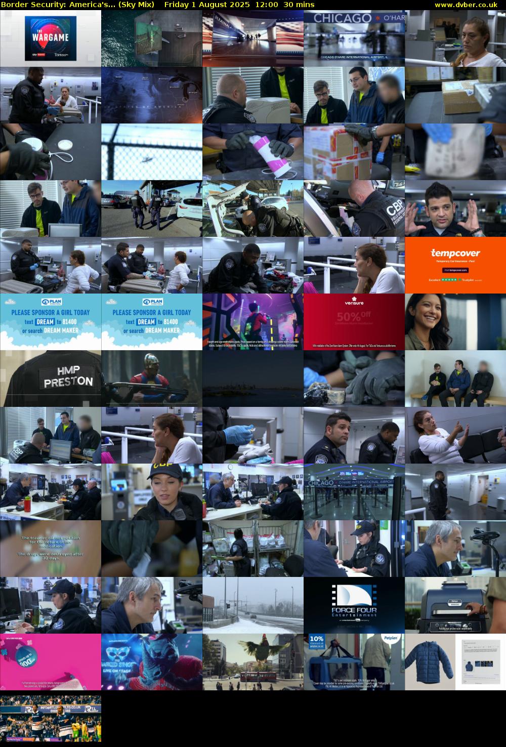 Border Security: America's... (Sky Mix) Friday 1 August 2025 12:00 - 12:30
