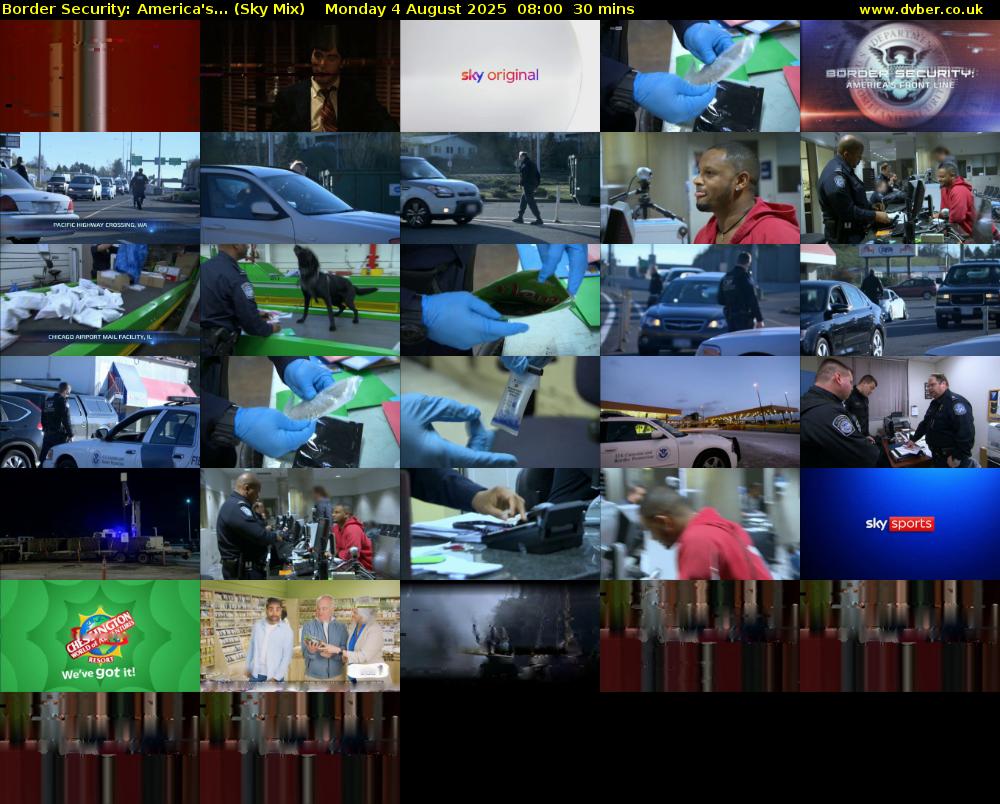 Border Security: America's... (Sky Mix) Monday 4 August 2025 08:00 - 08:30