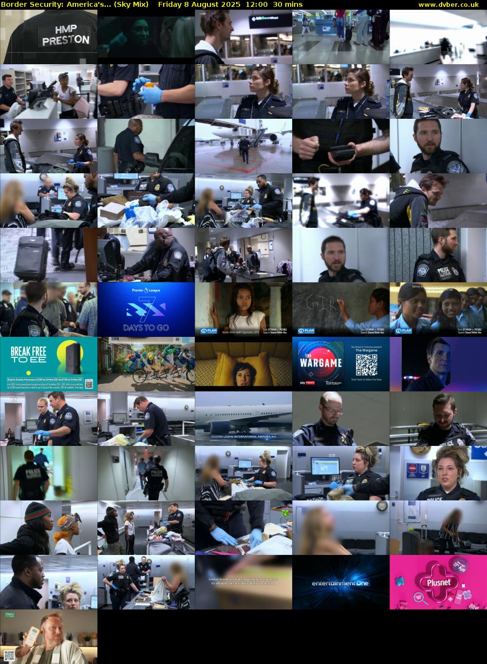 Border Security: America's... (Sky Mix) Friday 8 August 2025 12:00 - 12:30