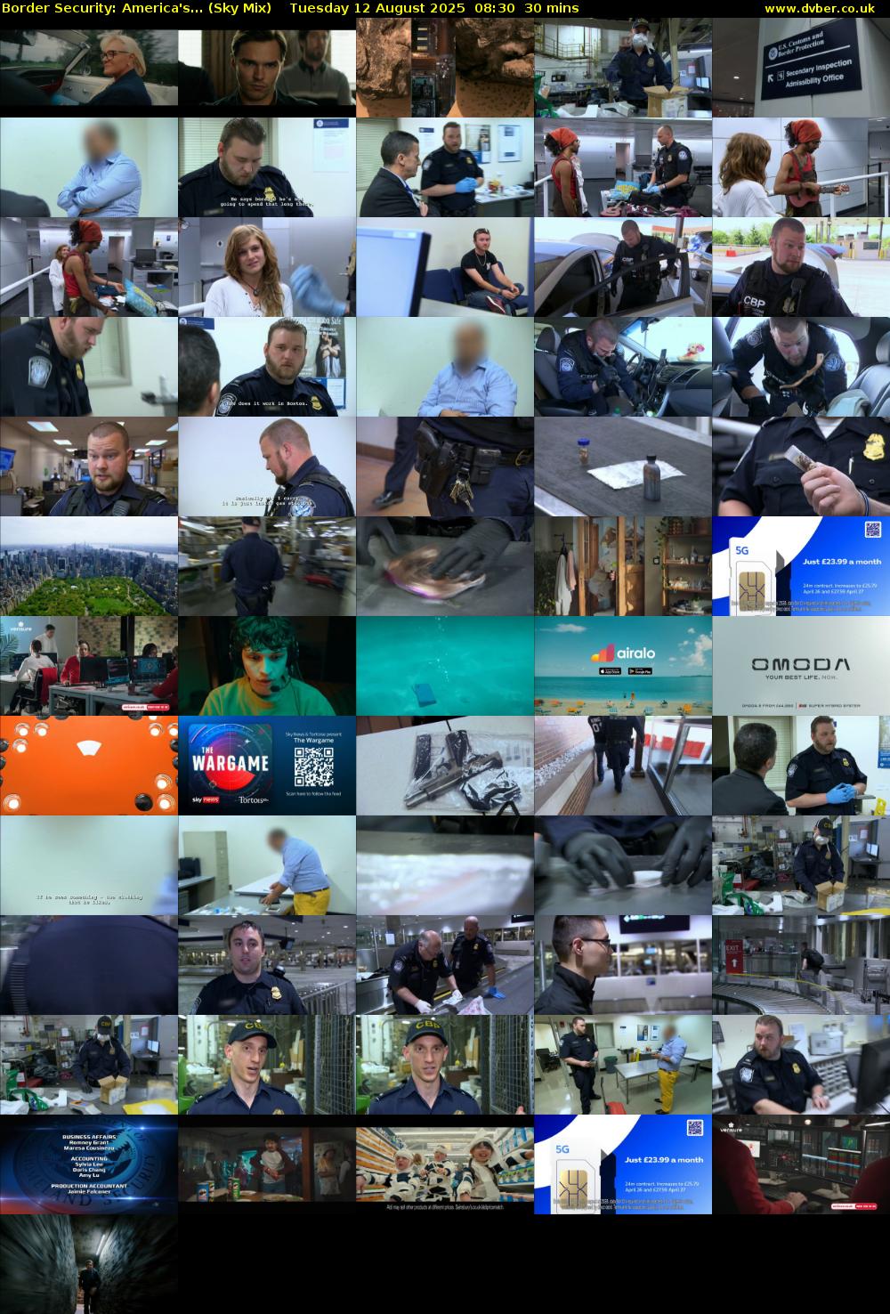Border Security: America's... (Sky Mix) Tuesday 12 August 2025 08:30 - 09:00