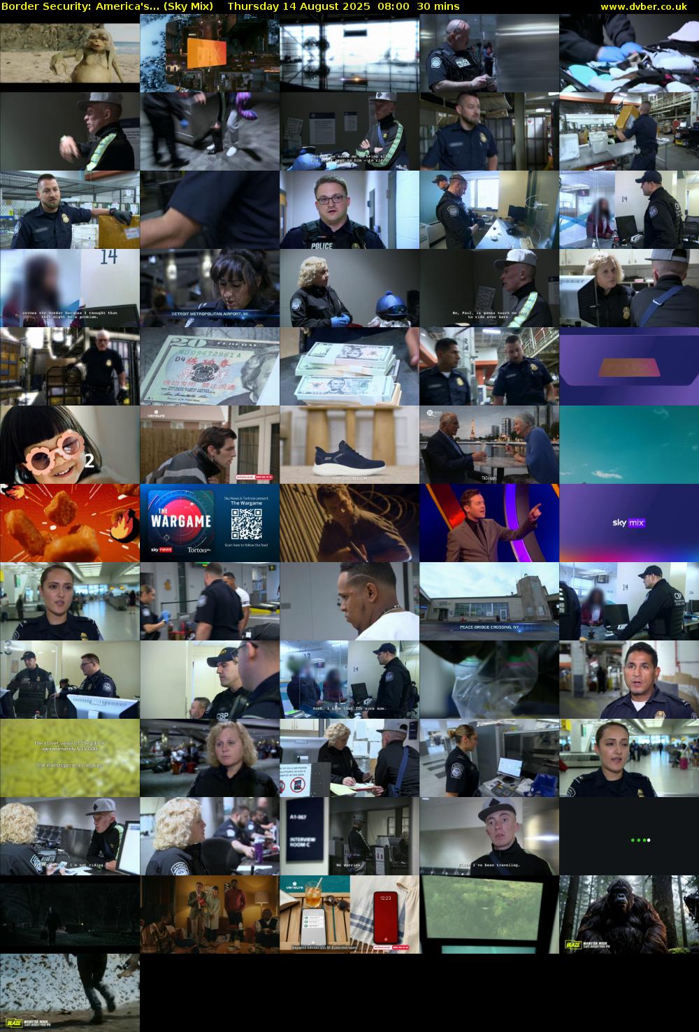 Border Security: America's... (Sky Mix) Thursday 14 August 2025 08:00 - 08:30