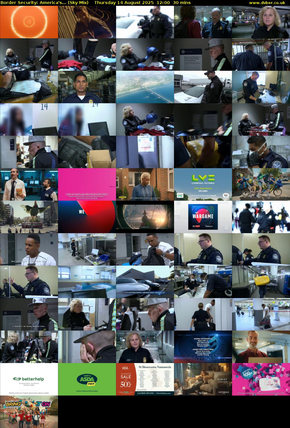Border Security: America's... (Sky Mix) Thursday 14 August 2025 12:00 - 12:30