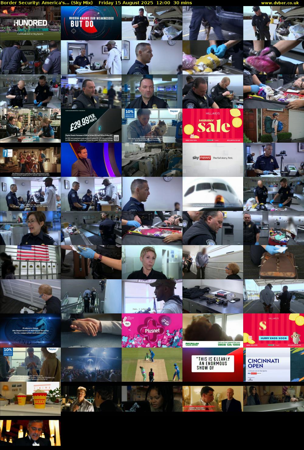 Border Security: America's... (Sky Mix) Friday 15 August 2025 12:00 - 12:30