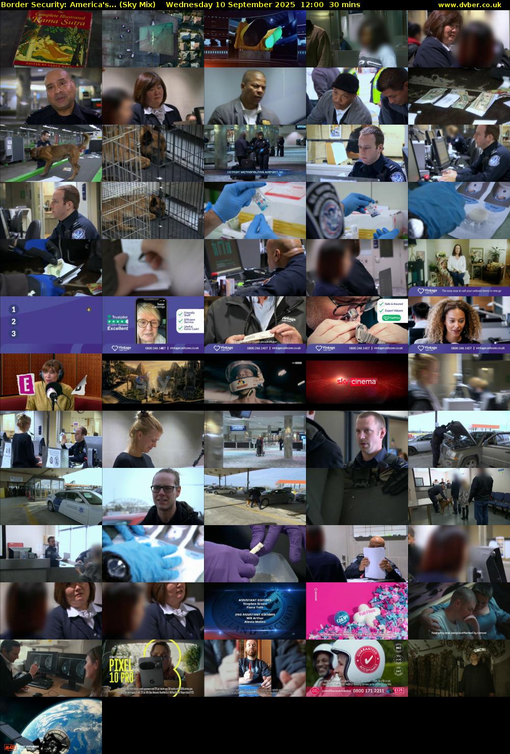 Border Security: America's... (Sky Mix) Wednesday 10 September 2025 12:00 - 12:30