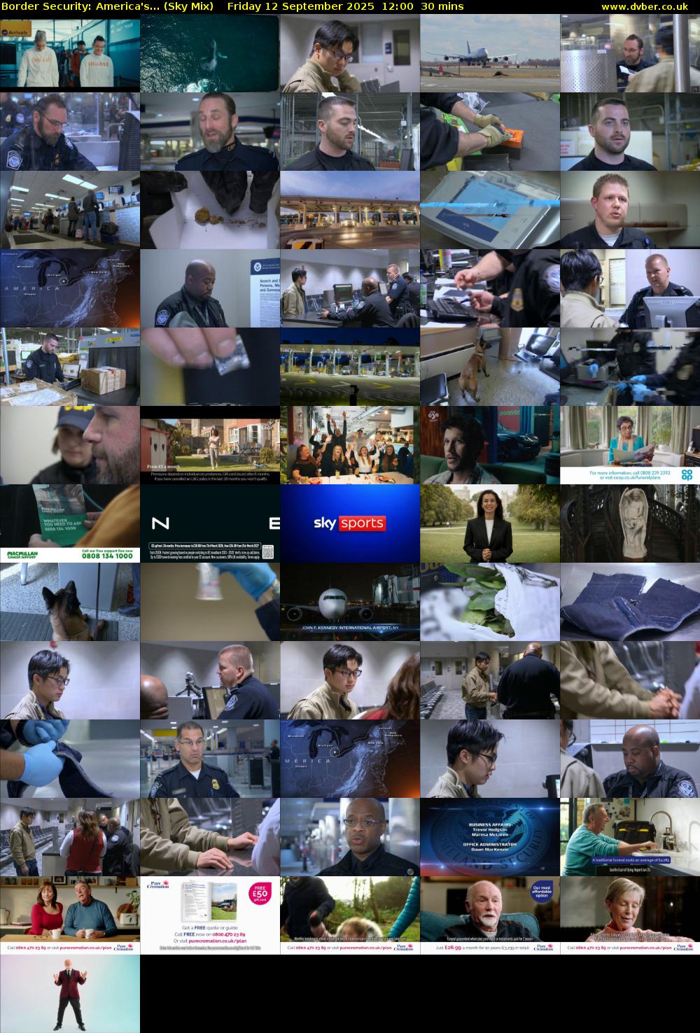 Border Security: America's... (Sky Mix) Friday 12 September 2025 12:00 - 12:30