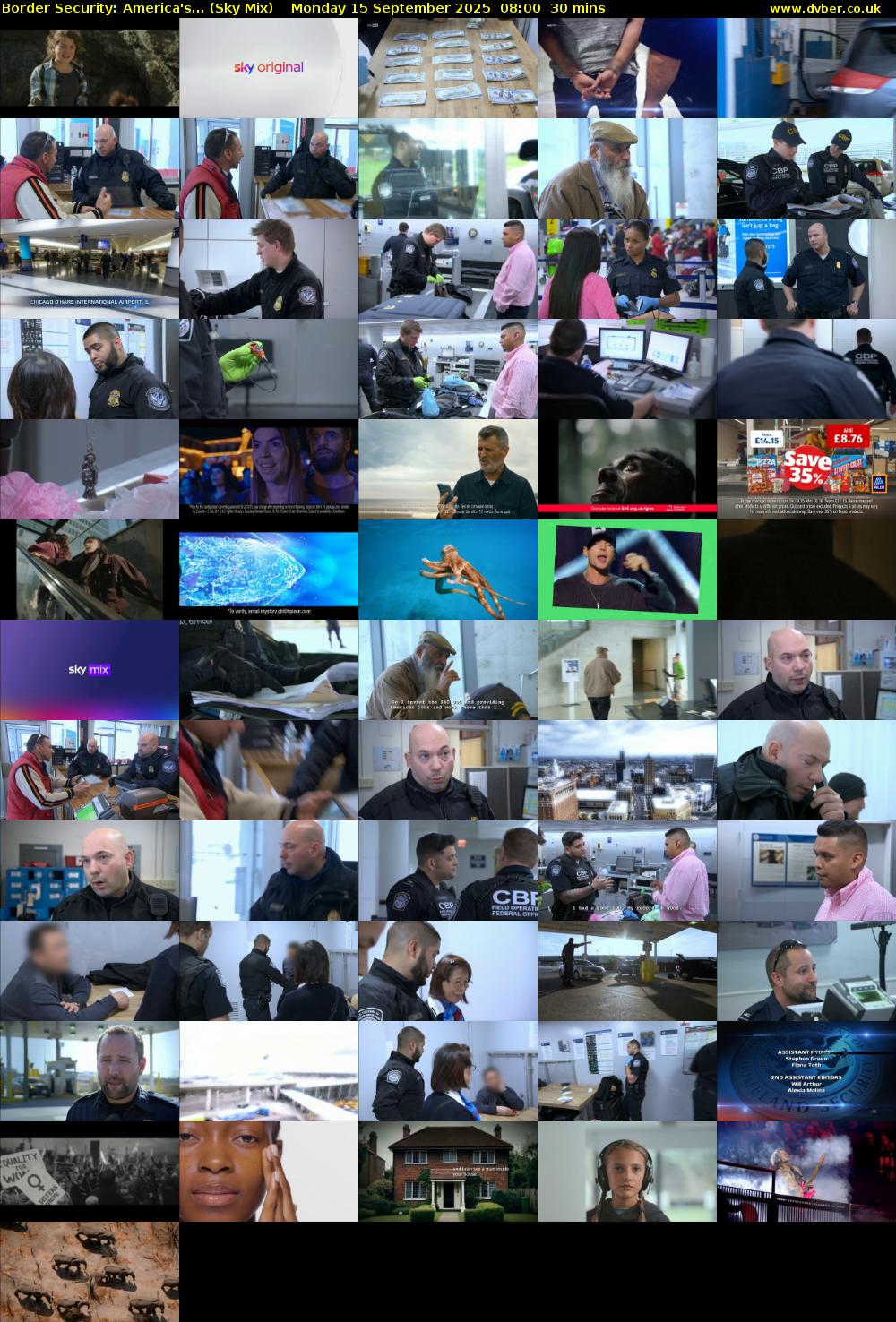 Border Security: America's... (Sky Mix) Monday 15 September 2025 08:00 - 08:30