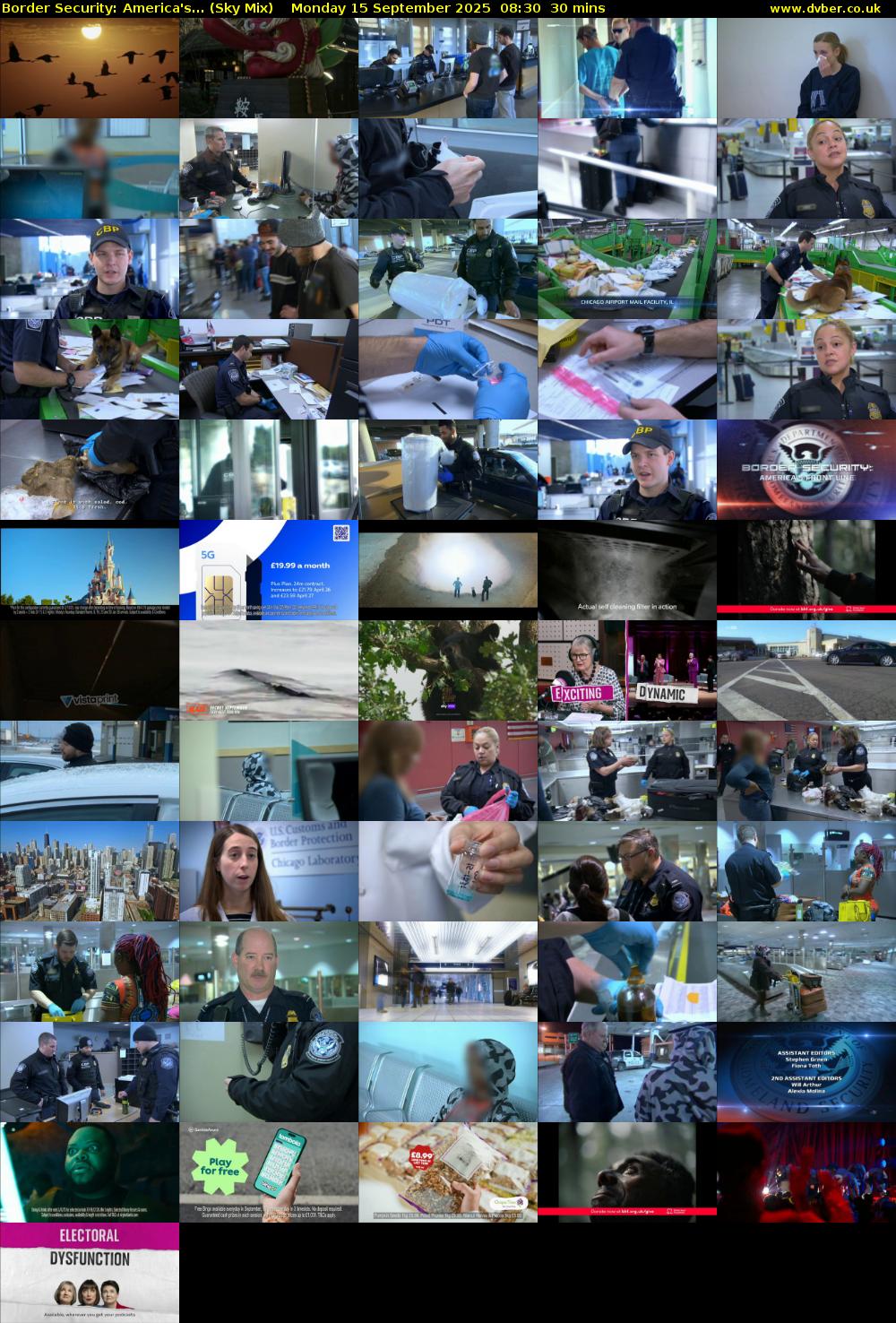 Border Security: America's... (Sky Mix) Monday 15 September 2025 08:30 - 09:00