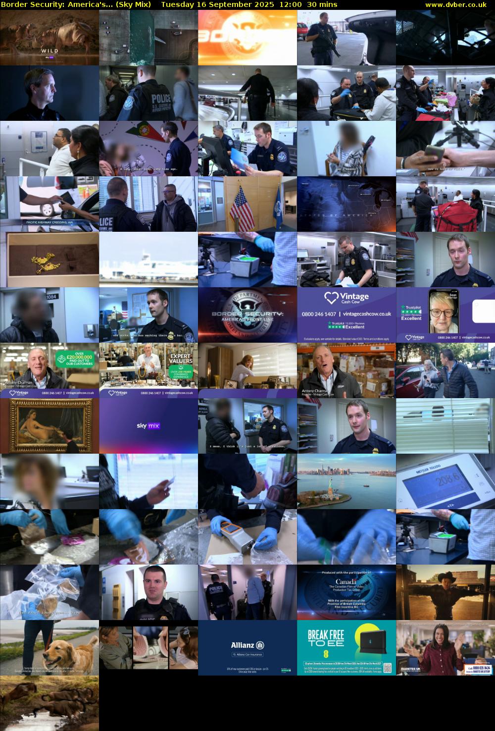 Border Security: America's... (Sky Mix) Tuesday 16 September 2025 12:00 - 12:30