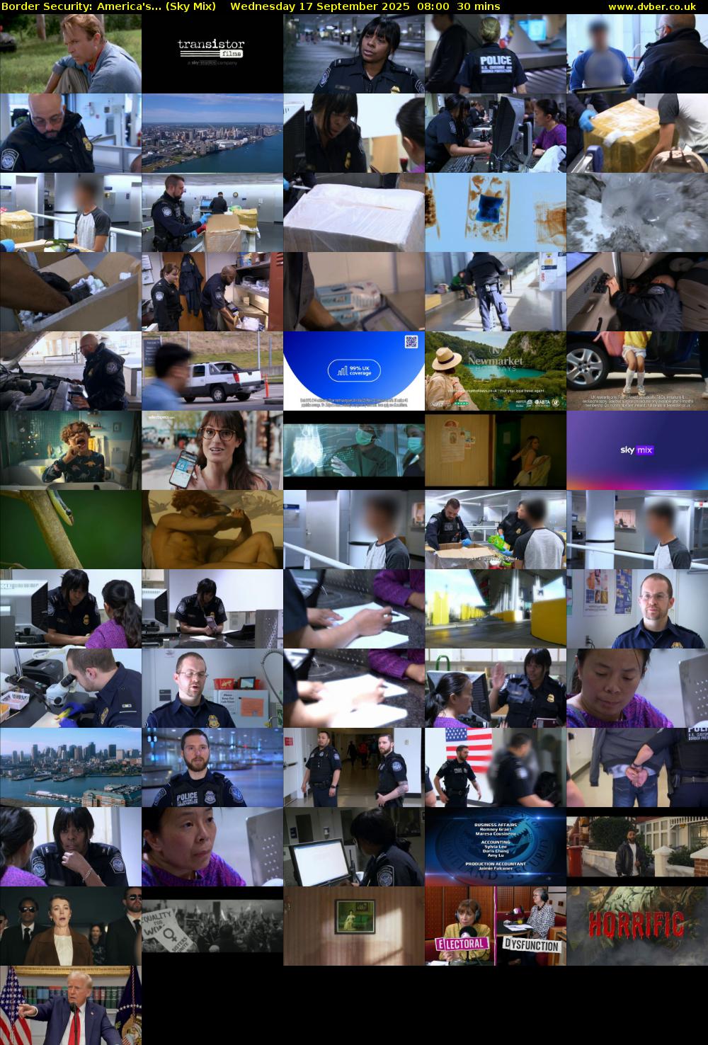 Border Security: America's... (Sky Mix) Wednesday 17 September 2025 08:00 - 08:30