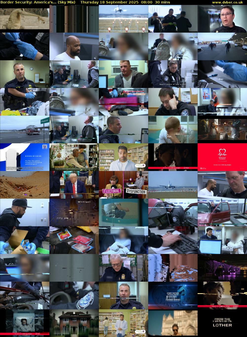 Border Security: America's... (Sky Mix) Thursday 18 September 2025 08:00 - 08:30