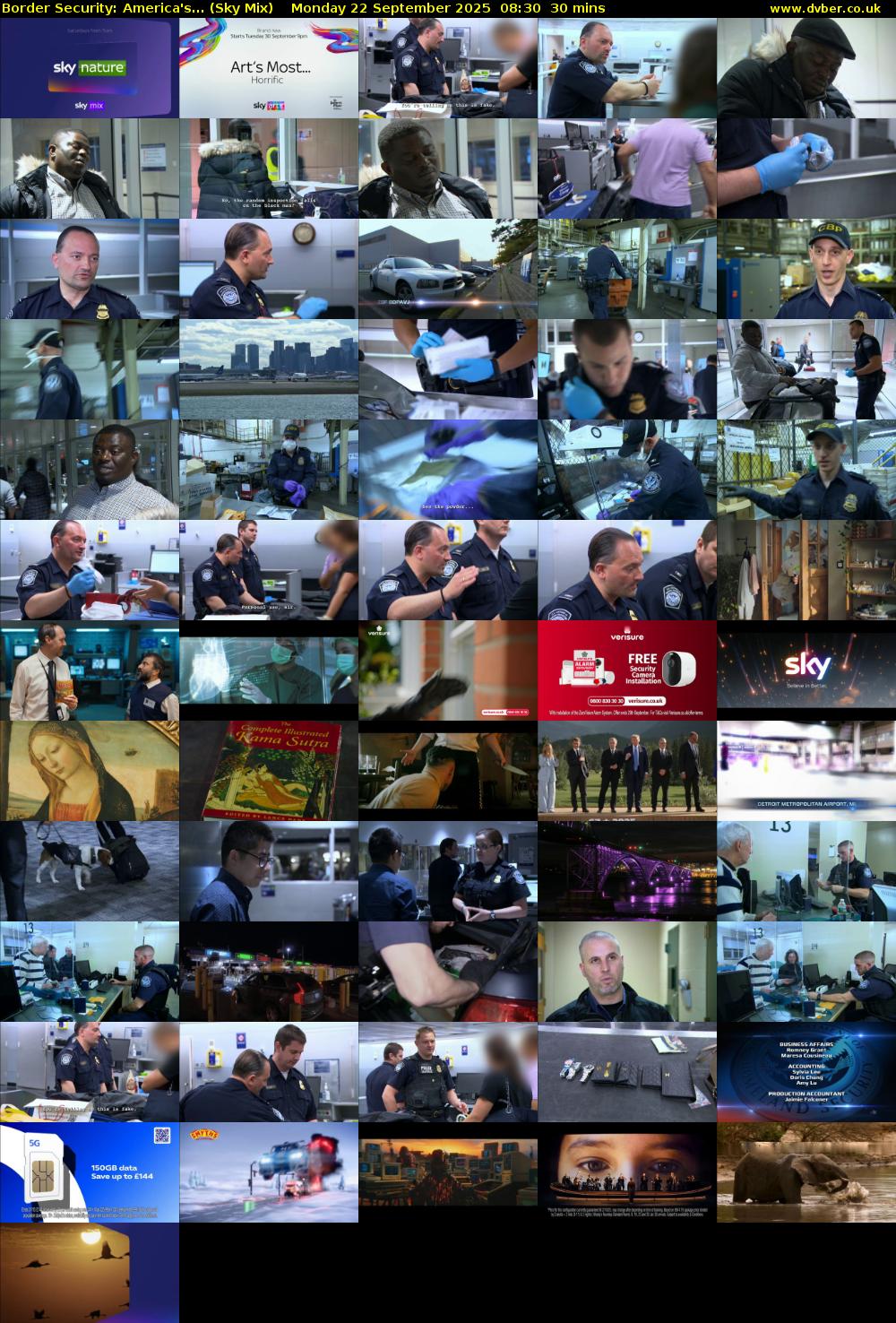 Border Security: America's... (Sky Mix) Monday 22 September 2025 08:30 - 09:00