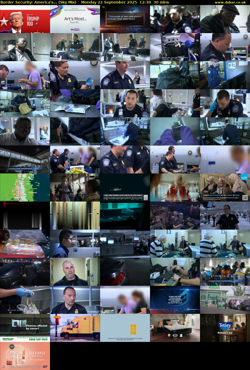 Border Security: America's... (Sky Mix) Monday 22 September 2025 12:30 - 13:00