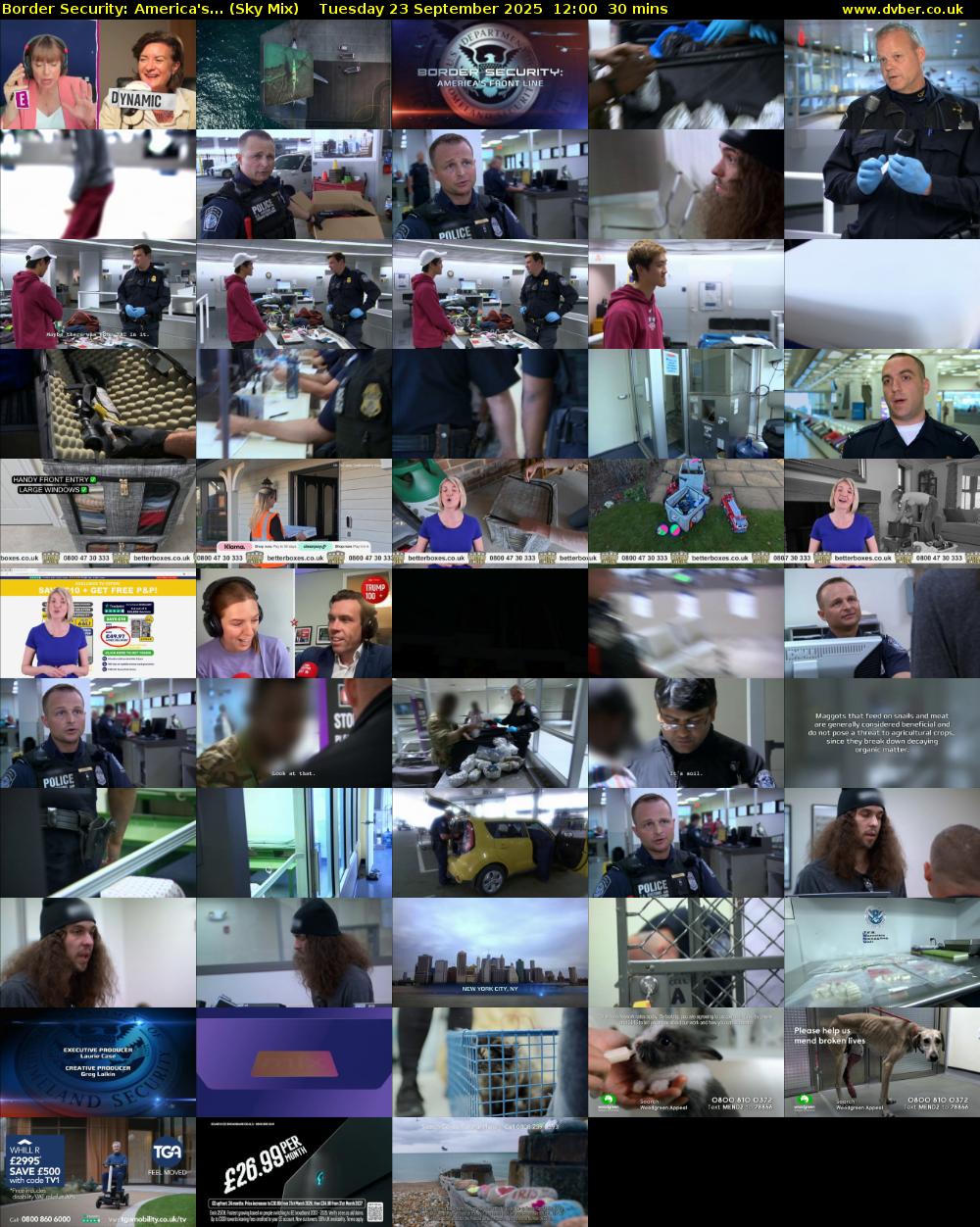 Border Security: America's... (Sky Mix) Tuesday 23 September 2025 12:00 - 12:30