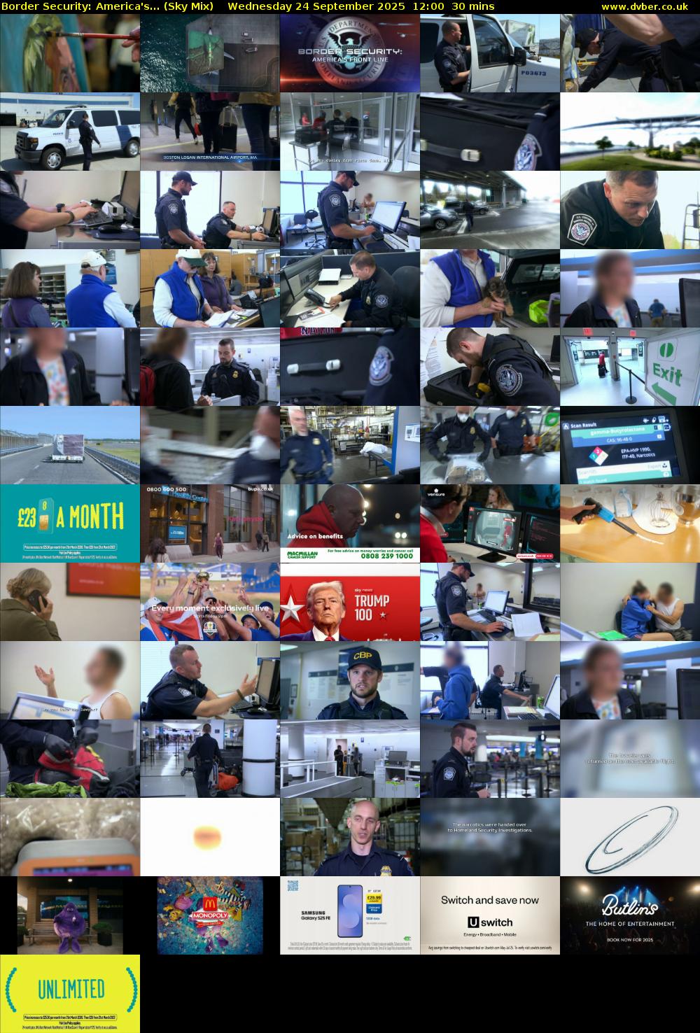Border Security: America's... (Sky Mix) Wednesday 24 September 2025 12:00 - 12:30