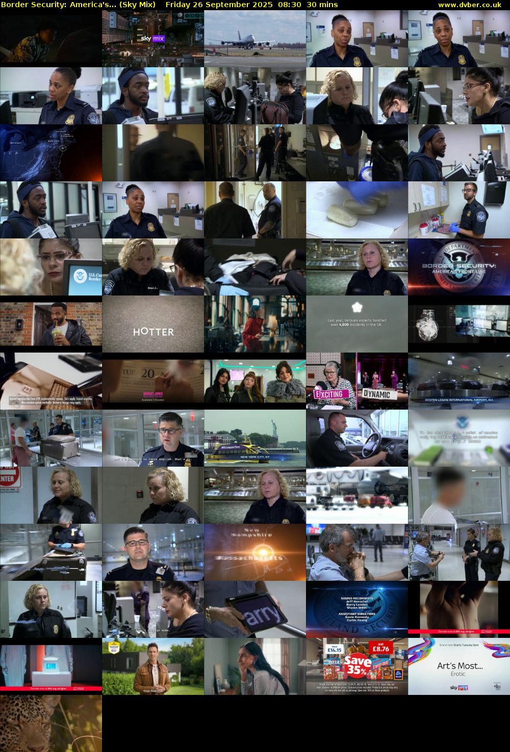Border Security: America's... (Sky Mix) Friday 26 September 2025 08:30 - 09:00