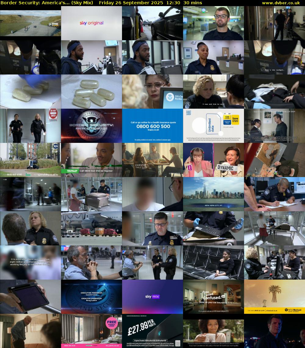 Border Security: America's... (Sky Mix) Friday 26 September 2025 12:30 - 13:00