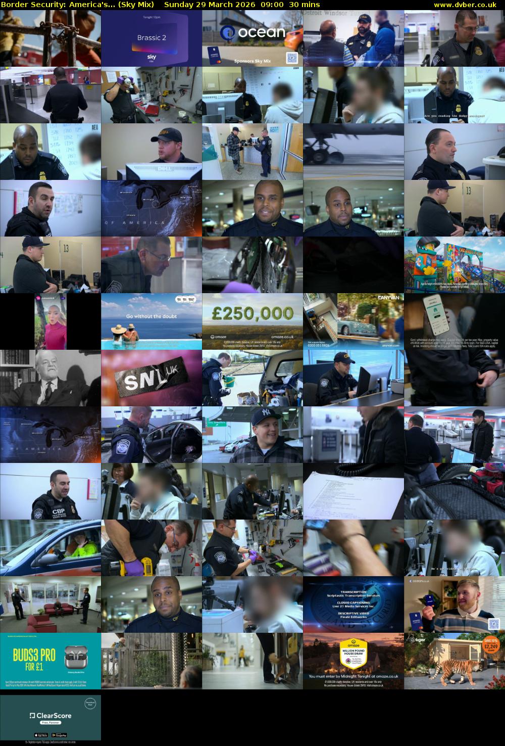 Border Security: America's... (Sky Mix) Sunday 29 March 2026 09:00 - 09:30