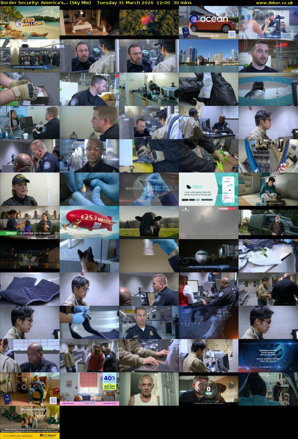 Border Security: America's... (Sky Mix) Tuesday 31 March 2026 12:00 - 12:30