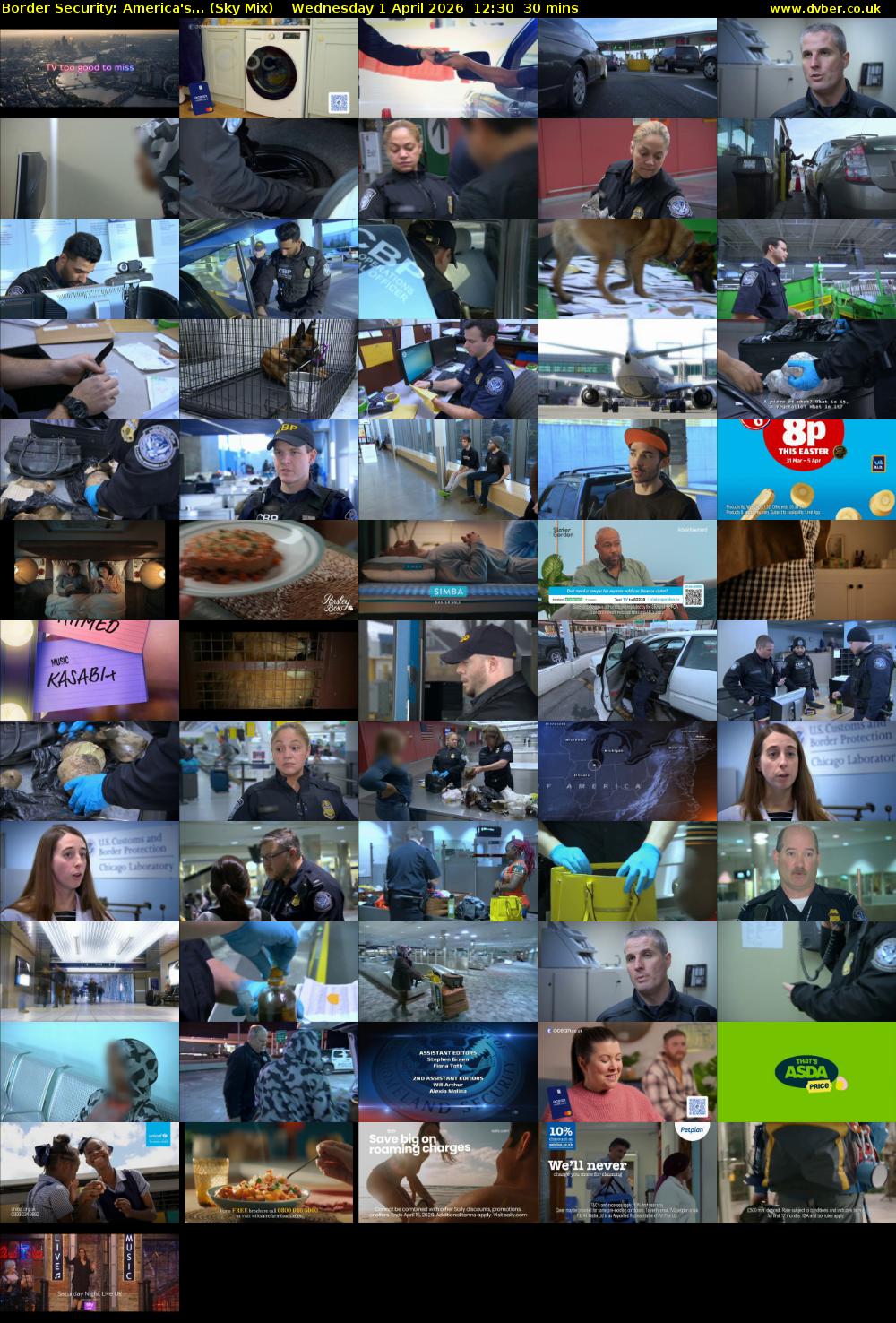 Border Security: America's... (Sky Mix) Wednesday 1 April 2026 12:30 - 13:00