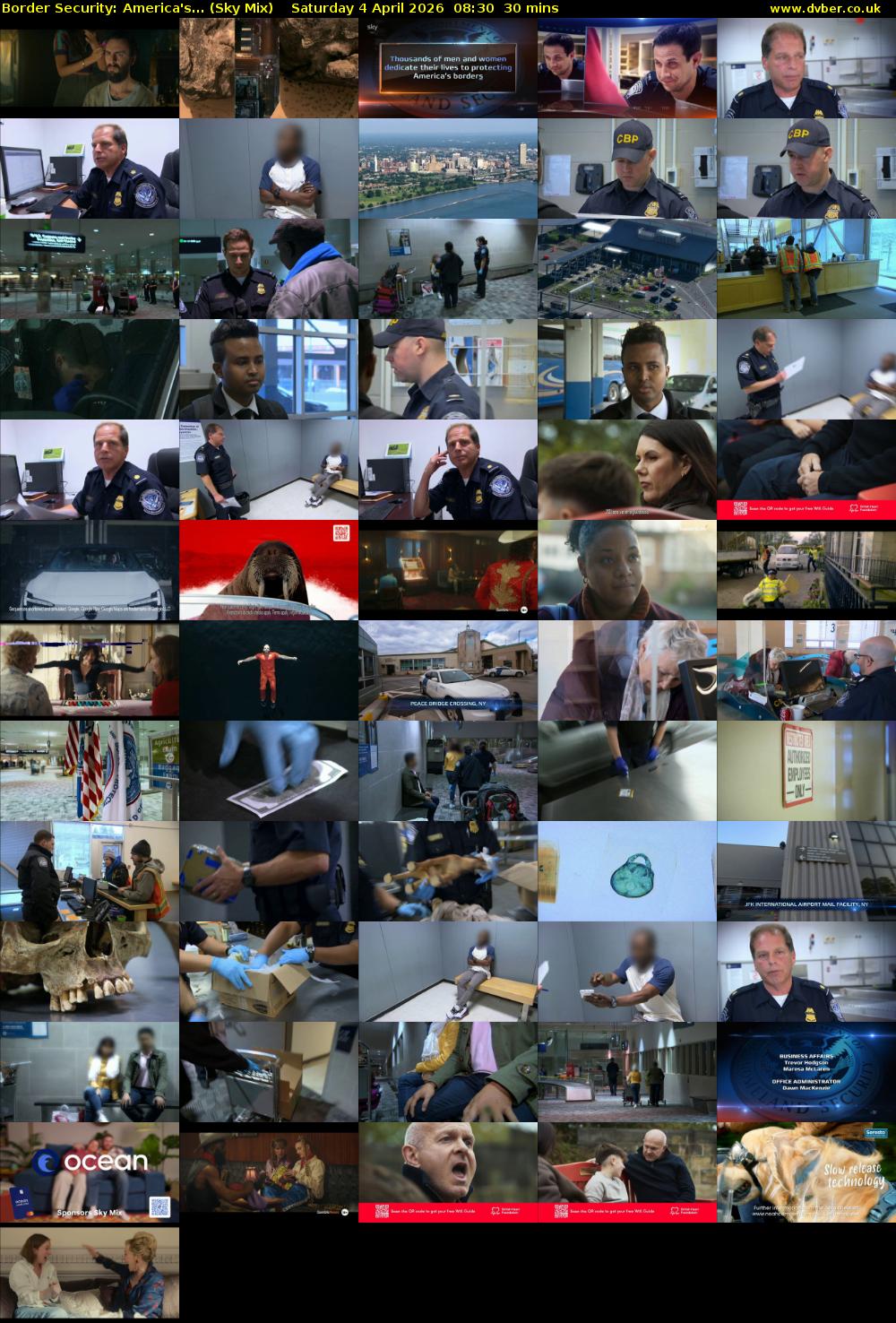 Border Security: America's... (Sky Mix) Saturday 4 April 2026 08:30 - 09:00