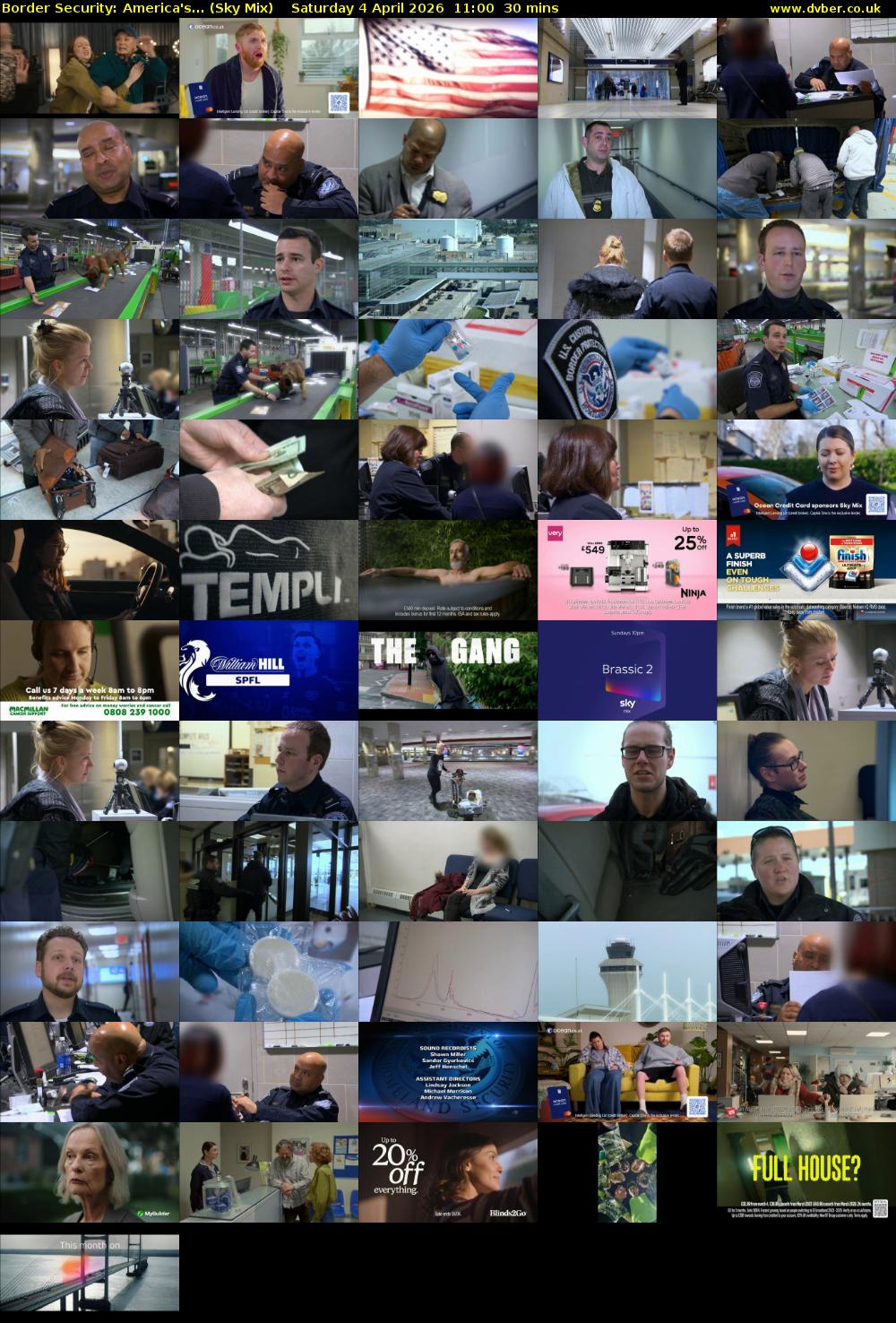 Border Security: America's... (Sky Mix) Saturday 4 April 2026 11:00 - 11:30