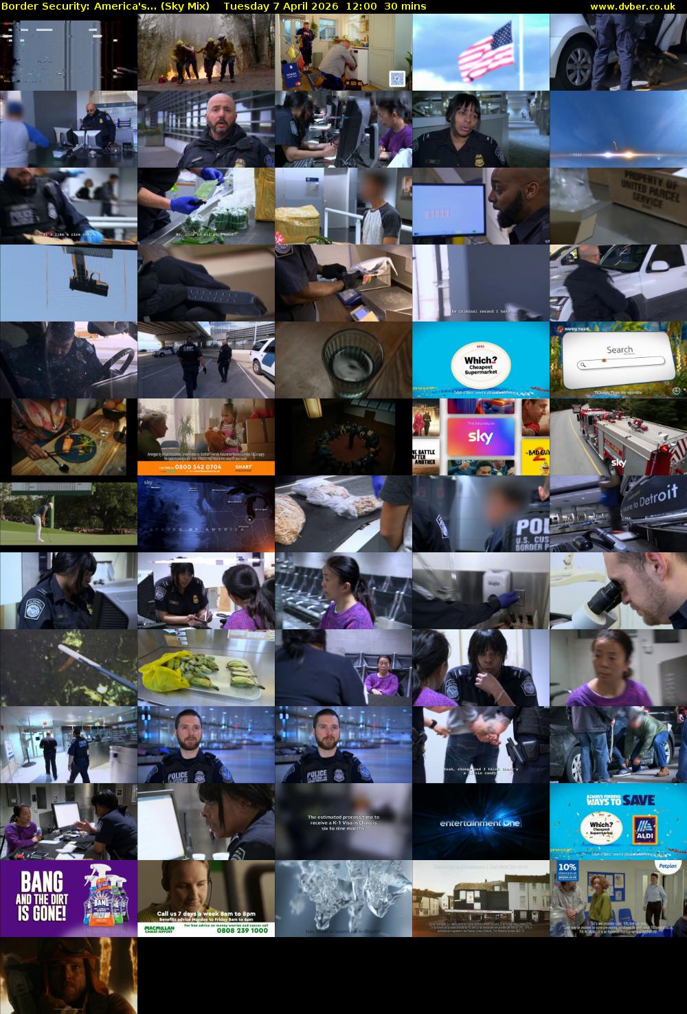 Border Security: America's... (Sky Mix) Tuesday 7 April 2026 12:00 - 12:30